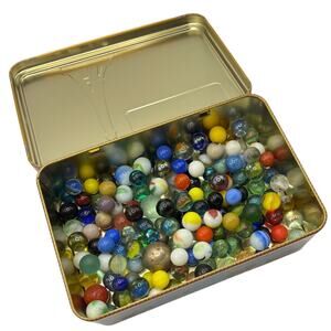 1.7lbs Vintage Pre-1970's Marbles with Uranium + Possible Akro, Vitro, Jabo